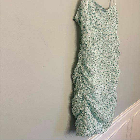 NWT For Love and Lemons Drea Mini Dress Sz Medium Green Party Formal Spring - Picture 7 of 14